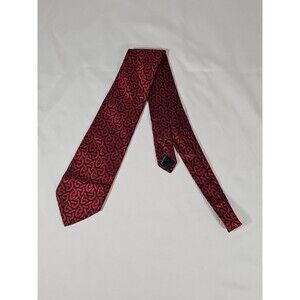 The Art of M.C. Escher Company Men's Red And Black Made In Italy Silk Necktie